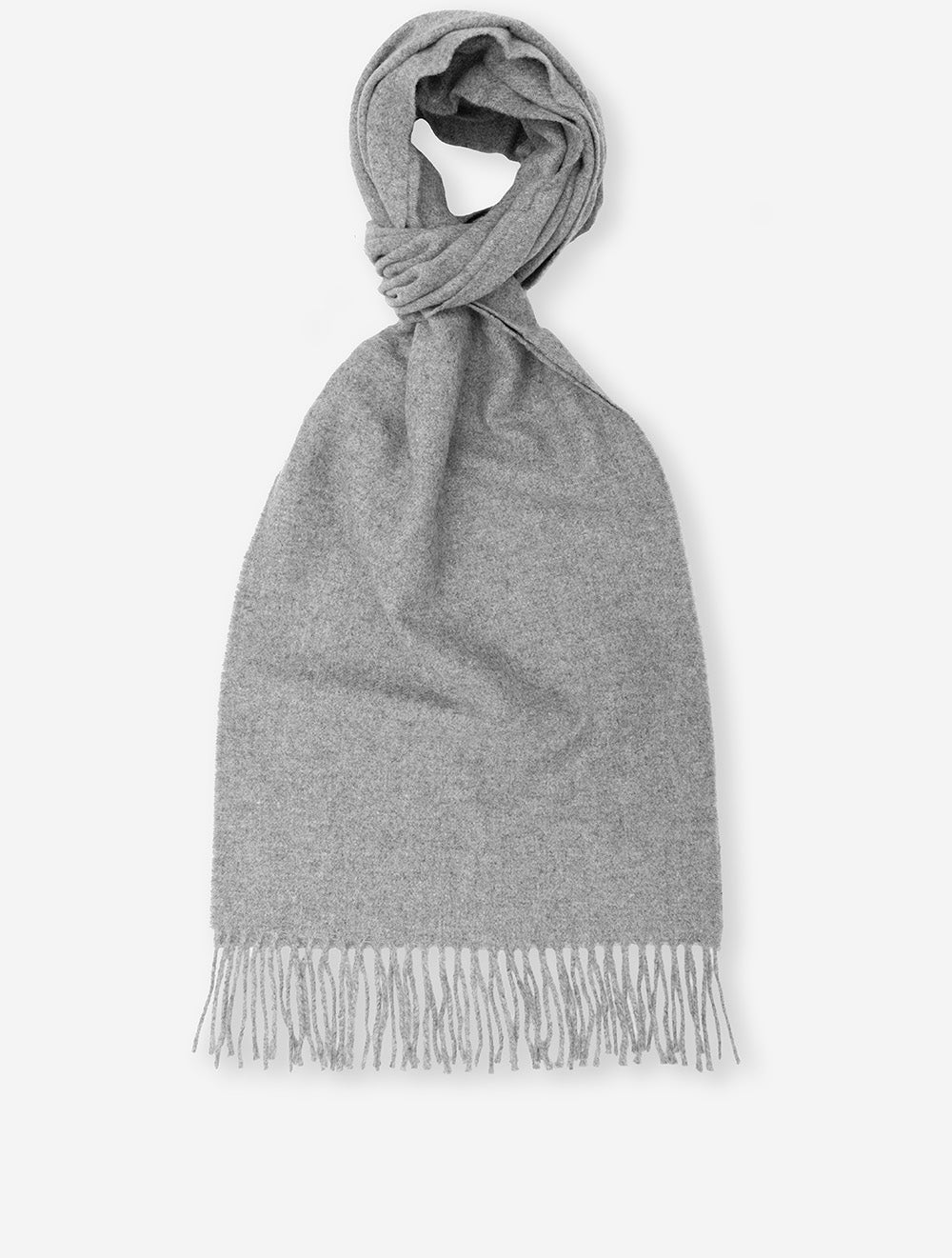 Écharpe en laine gris foncé chiné