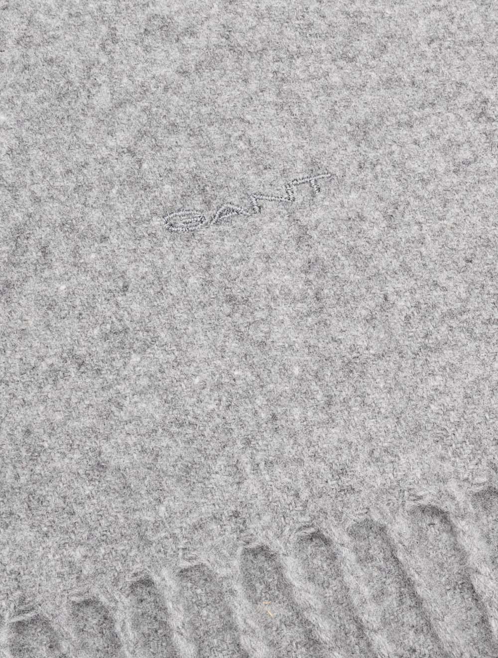 Écharpe en laine gris foncé chiné