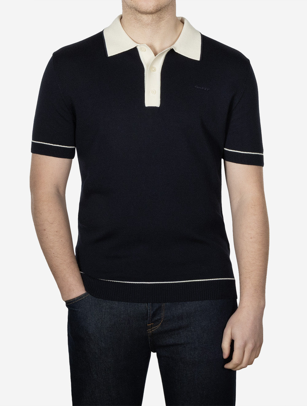 Cotton Modal Polo Evening Blue