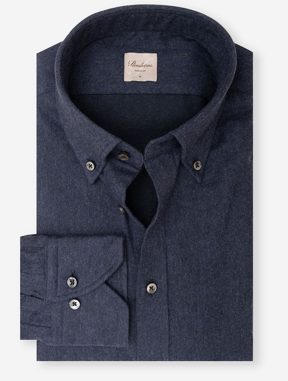 Regular Flannel Shirt Navy