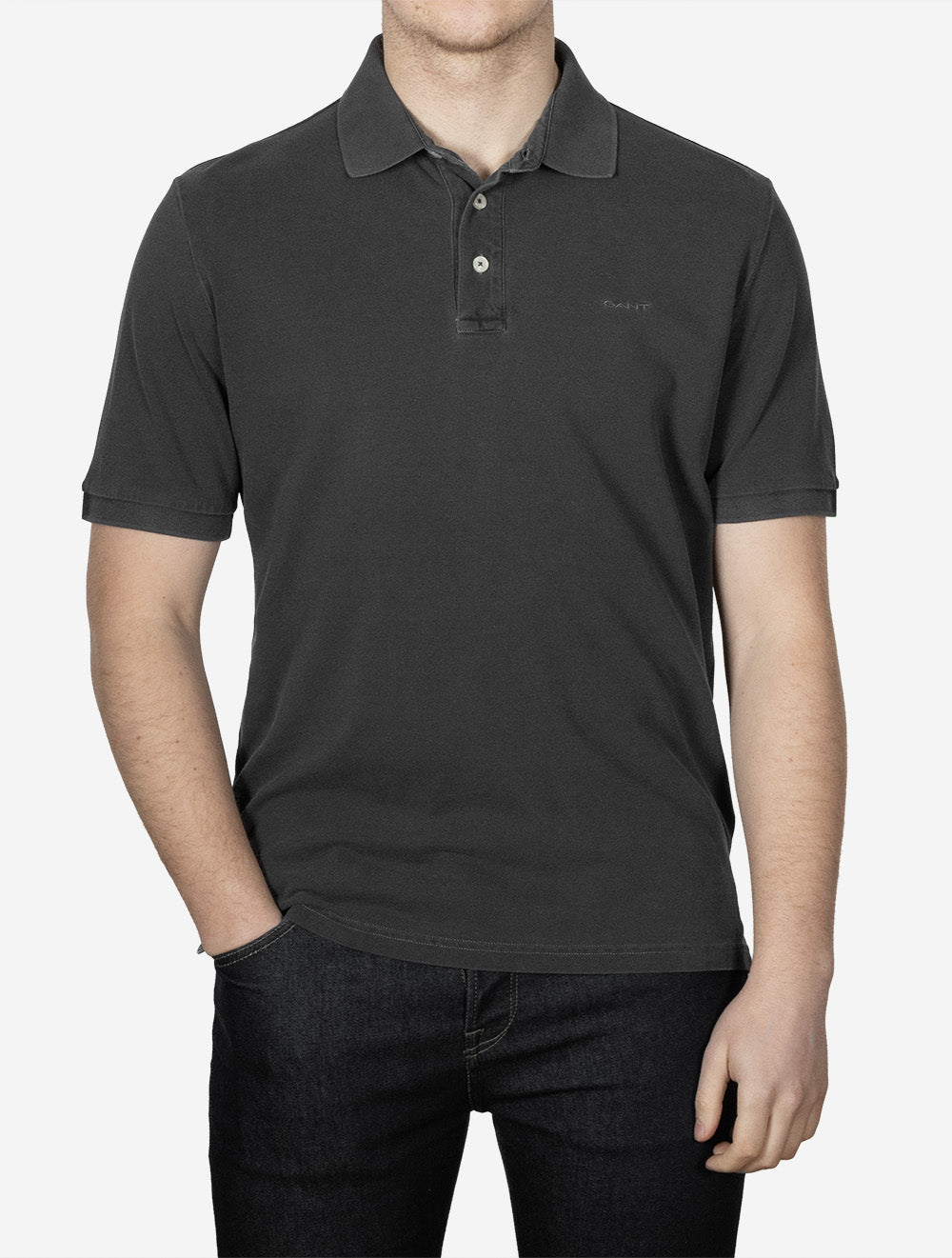 Sunfaded Short Sleeve Polo Black