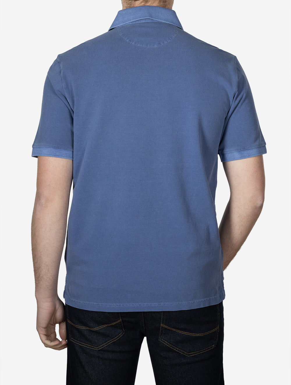Sunfaded Short Sleeve Polo Vintage Blue