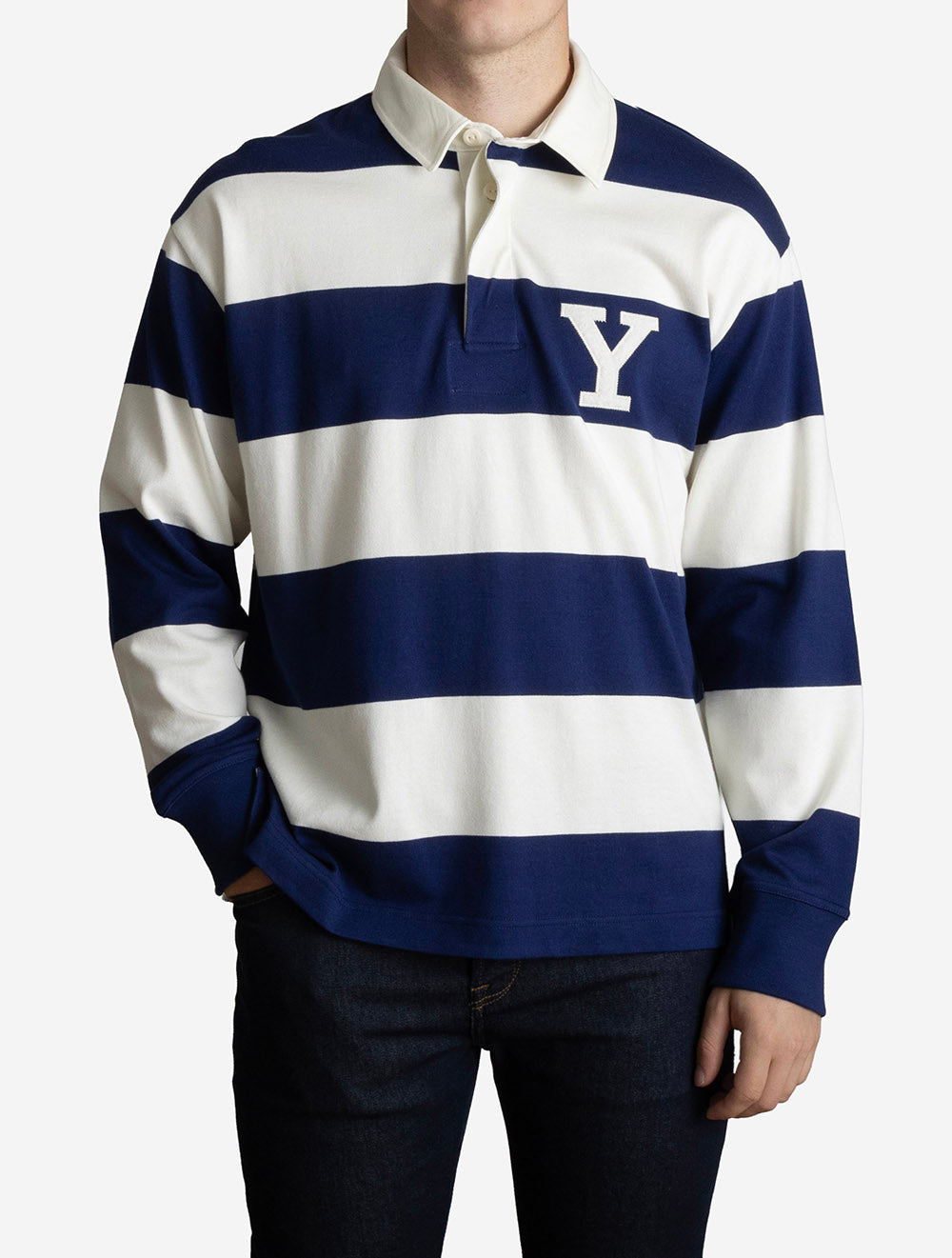 Striped Rugby Shirt Navy