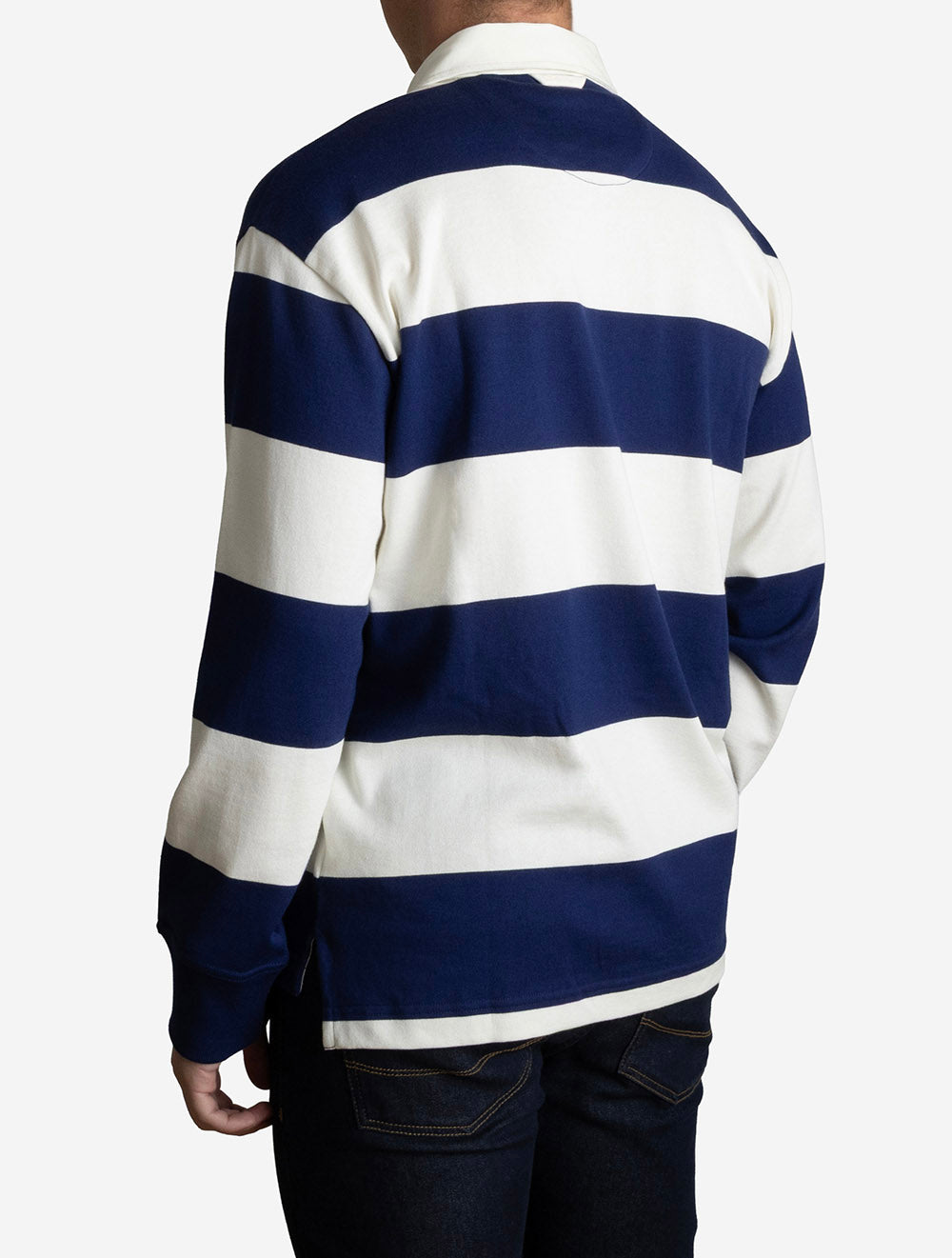 Striped Rugby Shirt Navy