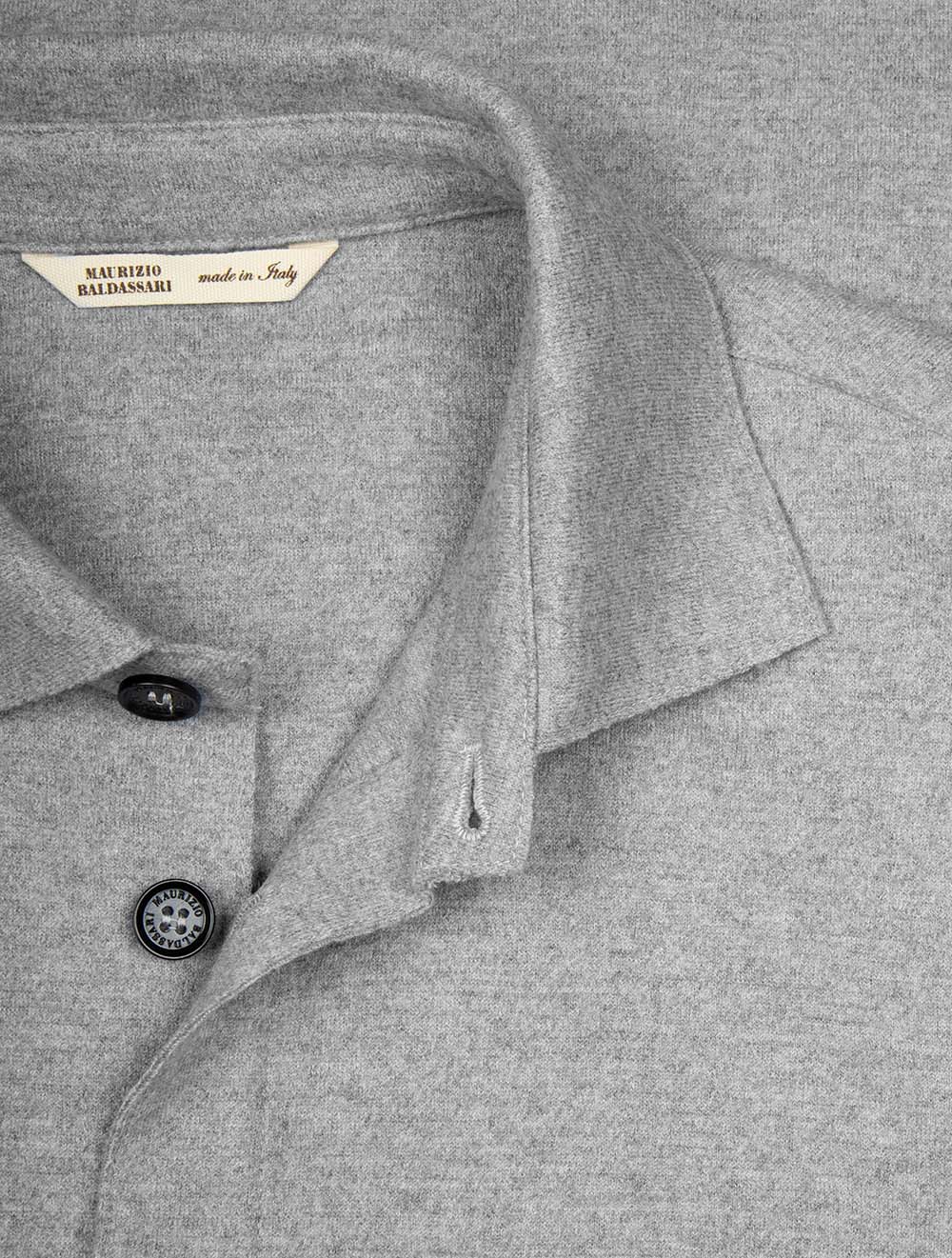 Overshirt Raw Edge with Pockets  Silver Light Green