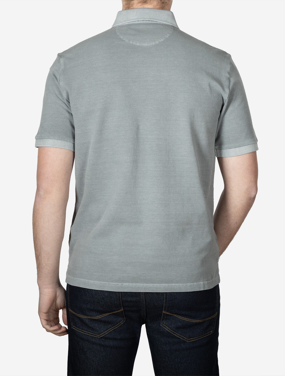 Sunfaded Short Sleeve Polo Ceramic Grey