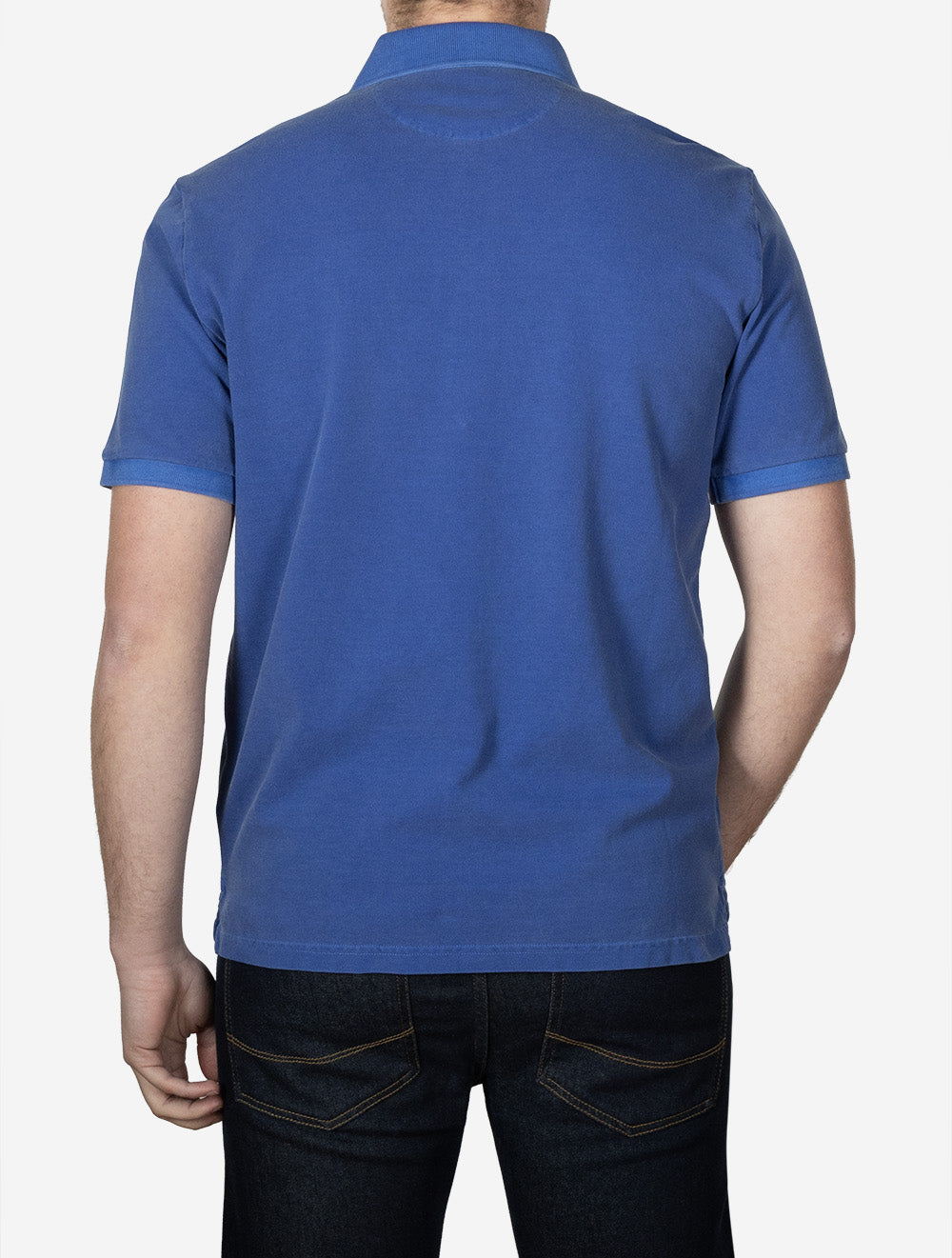 Sunfaded Short Sleeve Polo Royal Blue