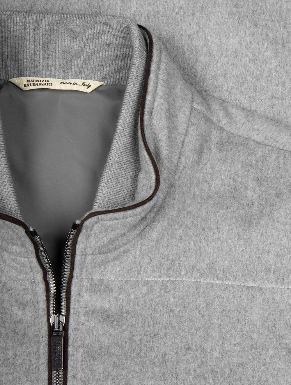 Vest with Knit Sides & Alcantara Grey