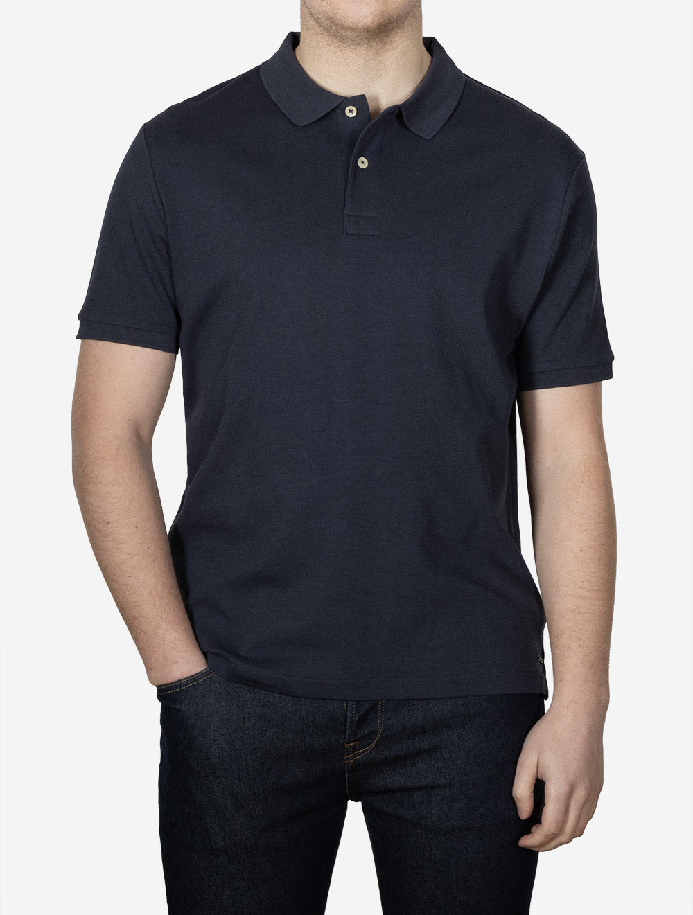 Interlock Short Sleeve Polo Evening Blue