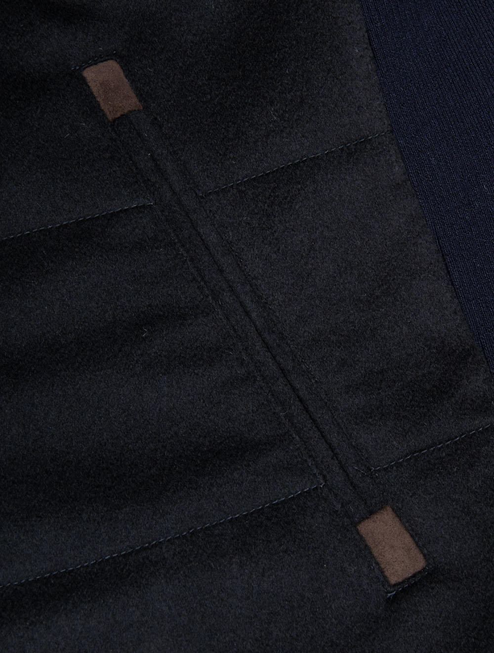Vest with Knit Sides & Alcantara Navy