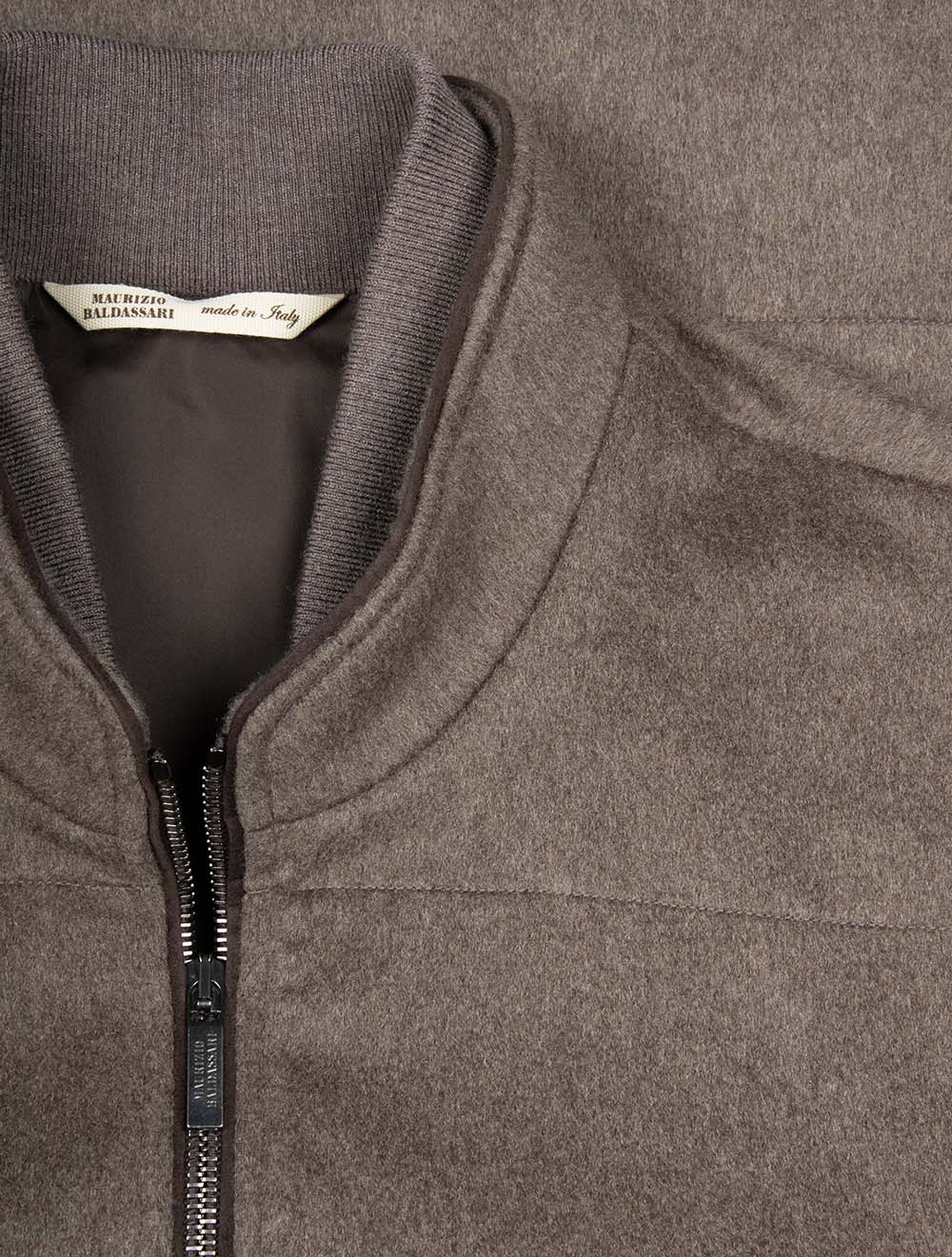 Vest with Knit Sides & Alcantara Medium Dark Grey Beige