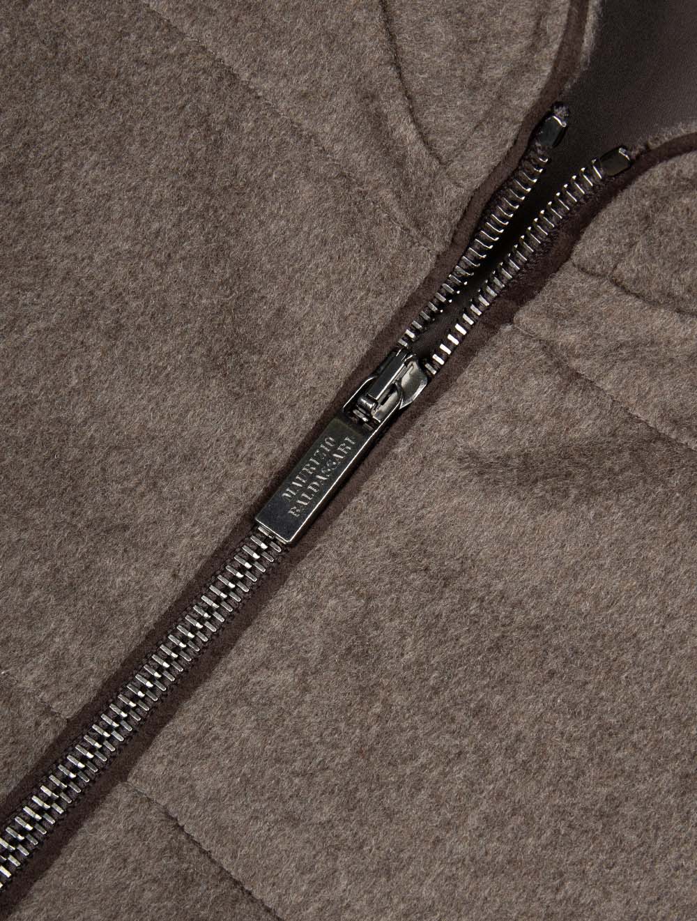 Vest with Knit Sides & Alcantara Medium Dark Grey Beige