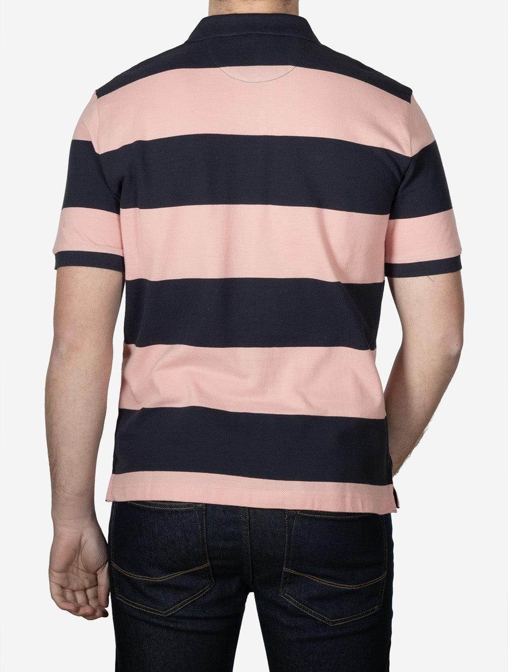 Block Stripe Polo Bubbelgum Pink