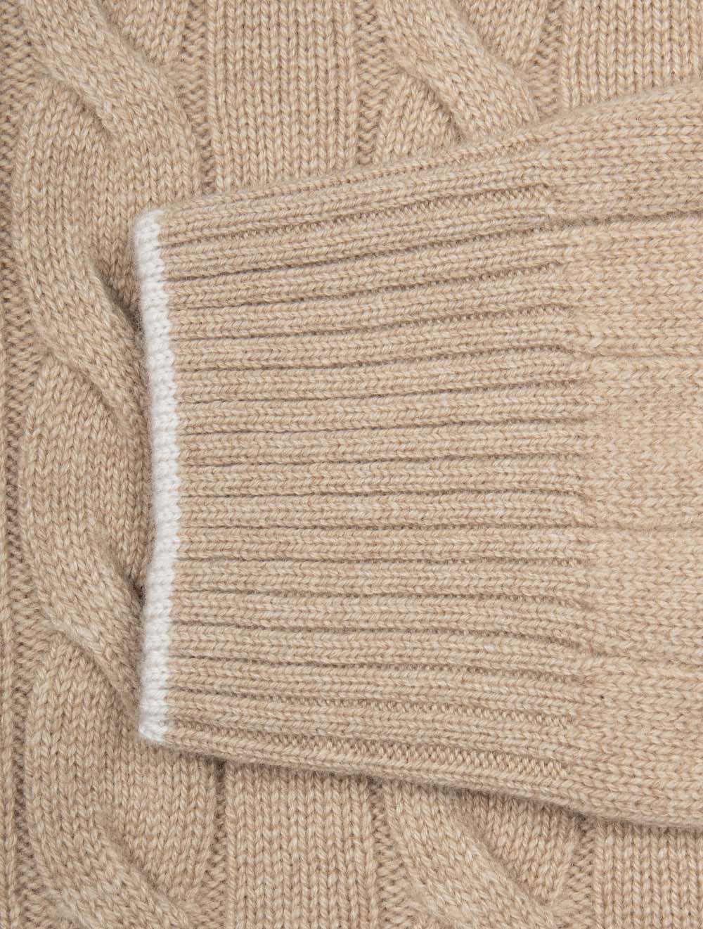 Cable Knit Knitwear Tan