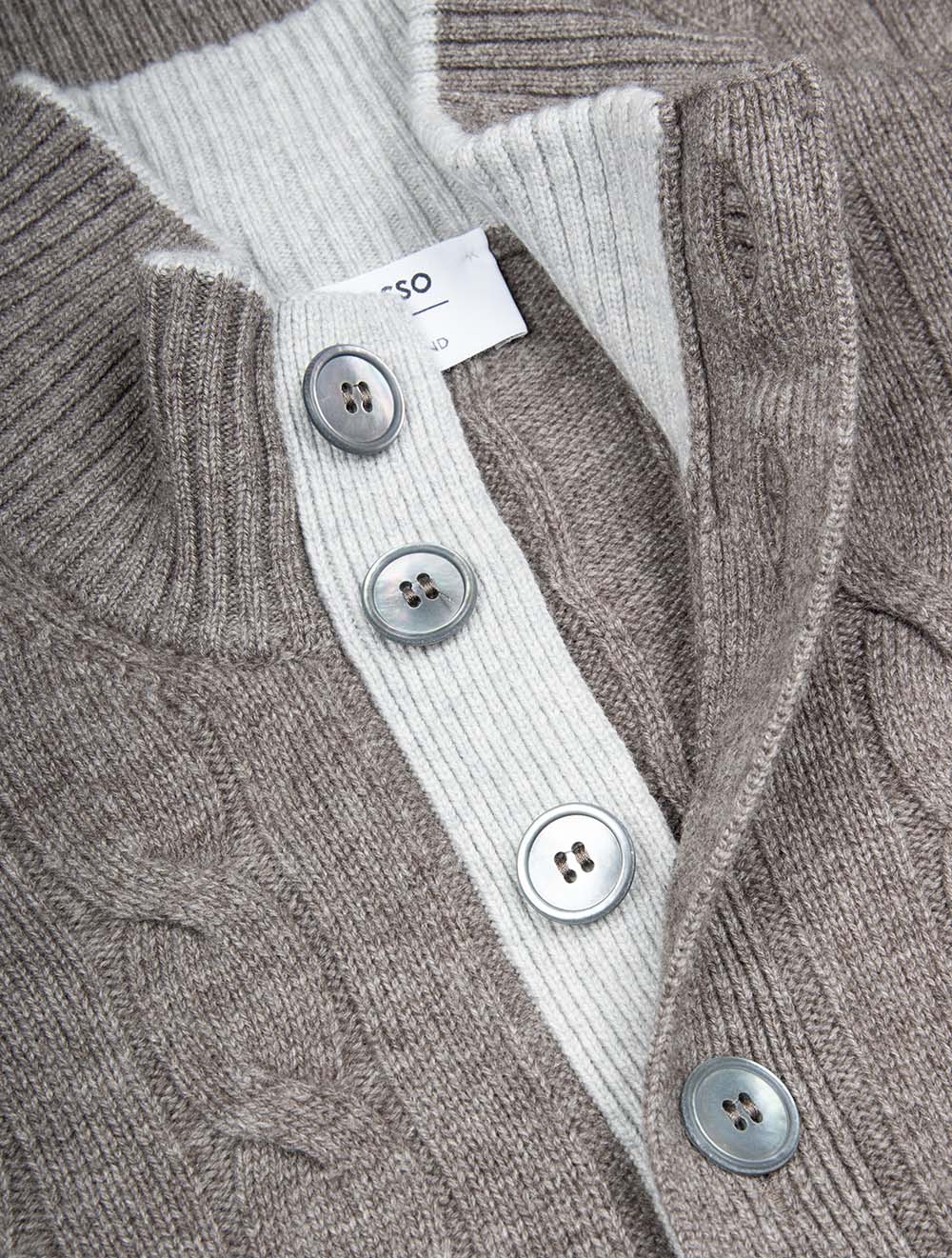 Cable Knit Knitwear Grey