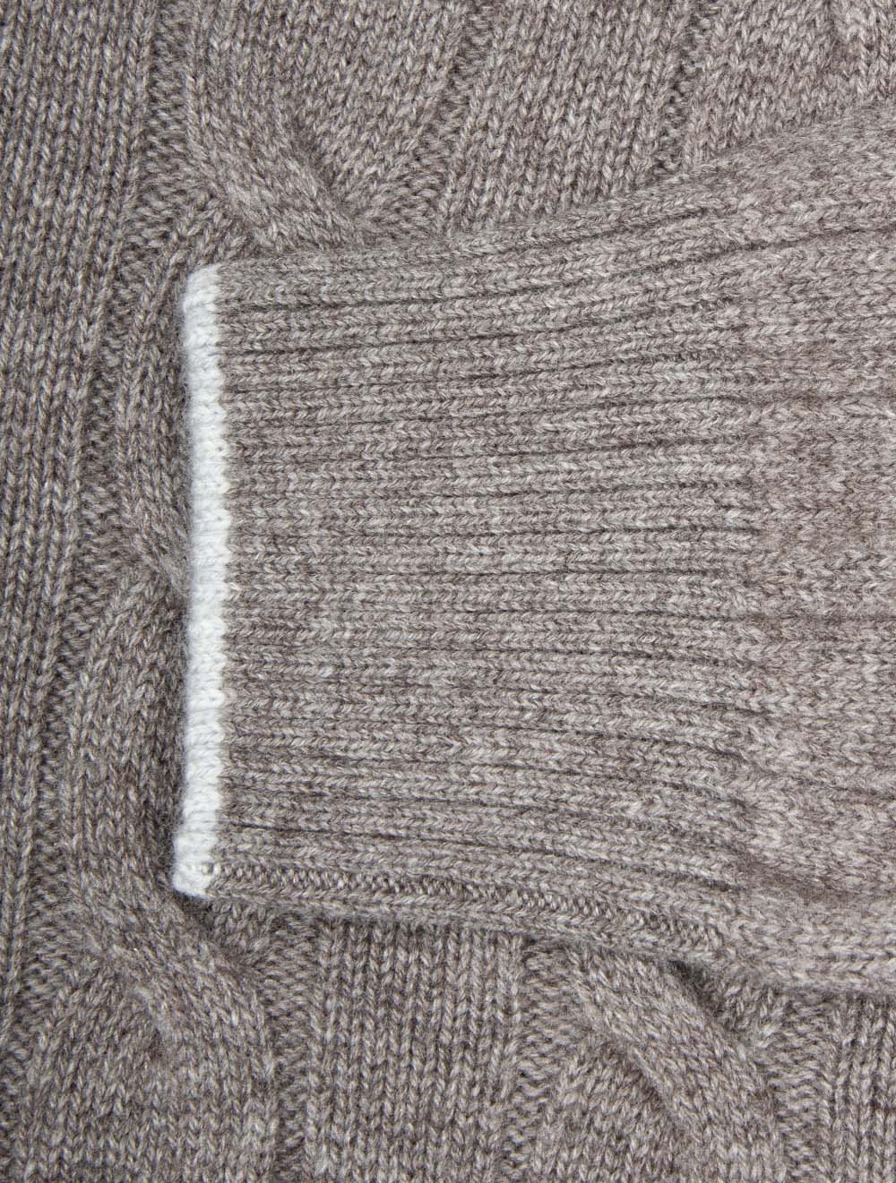 Cable Knit Knitwear Grey