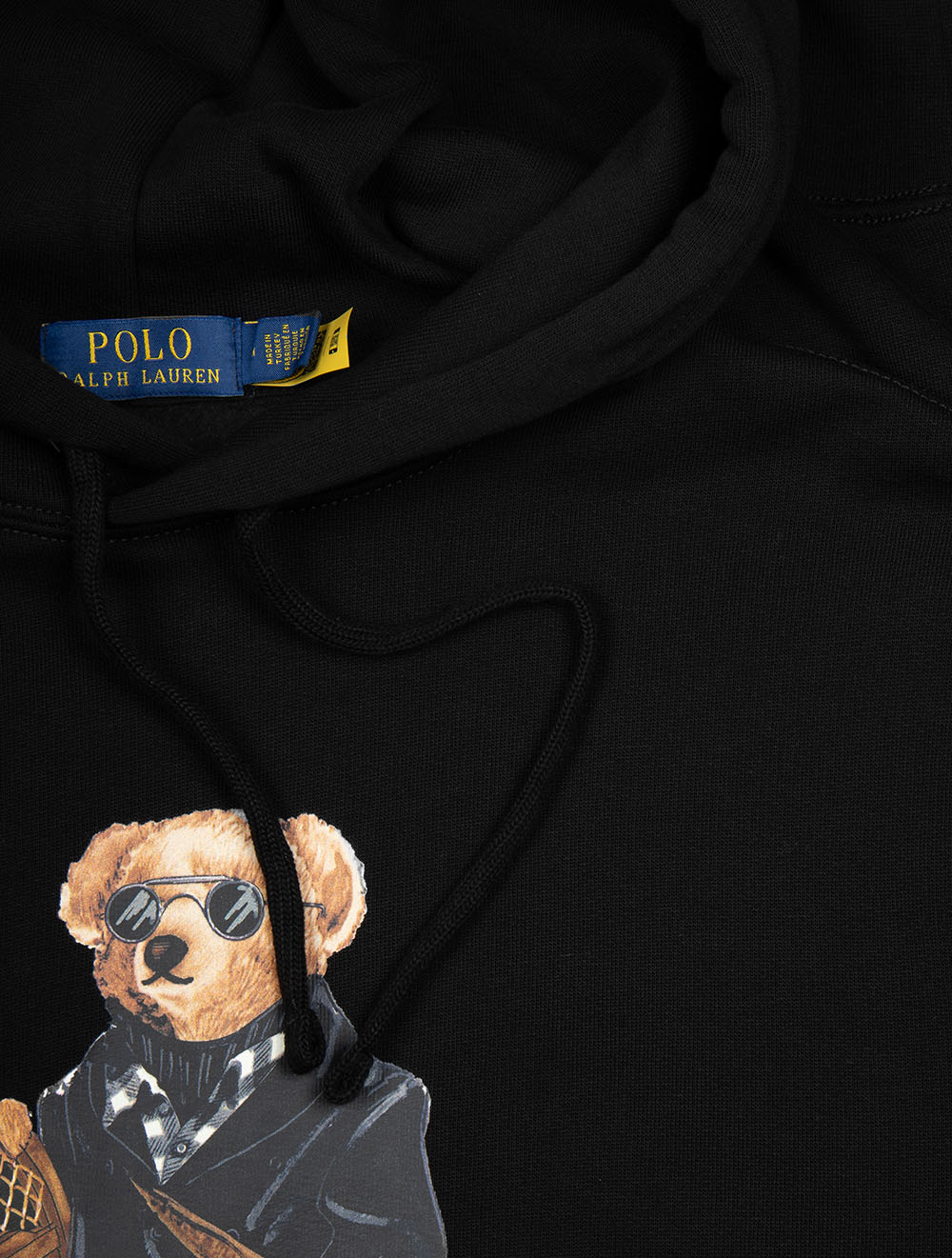 Sweat à capuche polaire Polo Bear noir