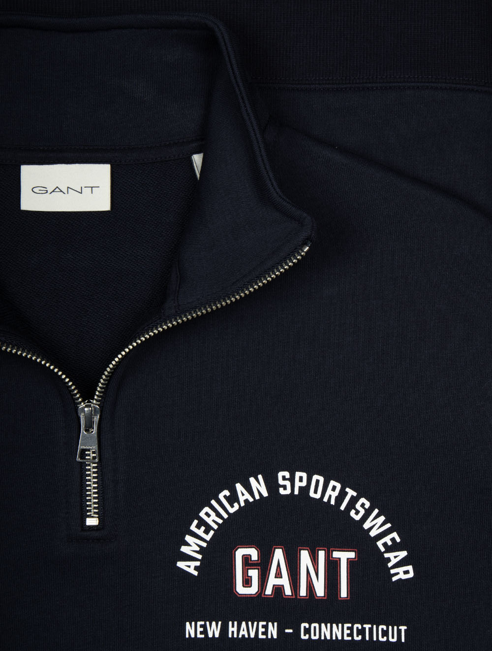 Printed Graphic Hal Zip Sweat Evening Blue