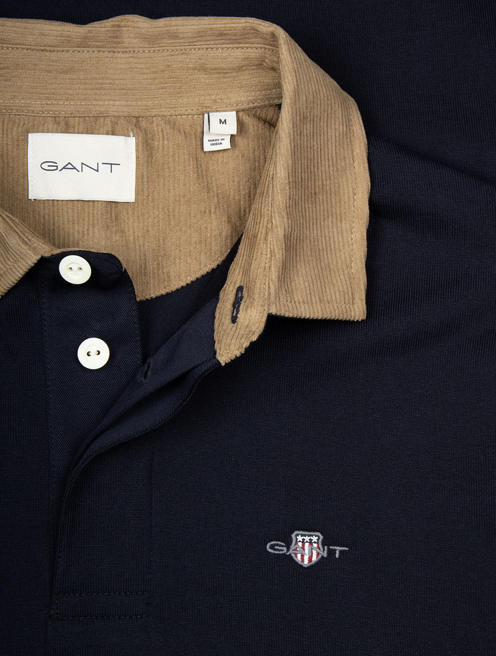 Corduroy Collar Heavy Rugger Evening Blue