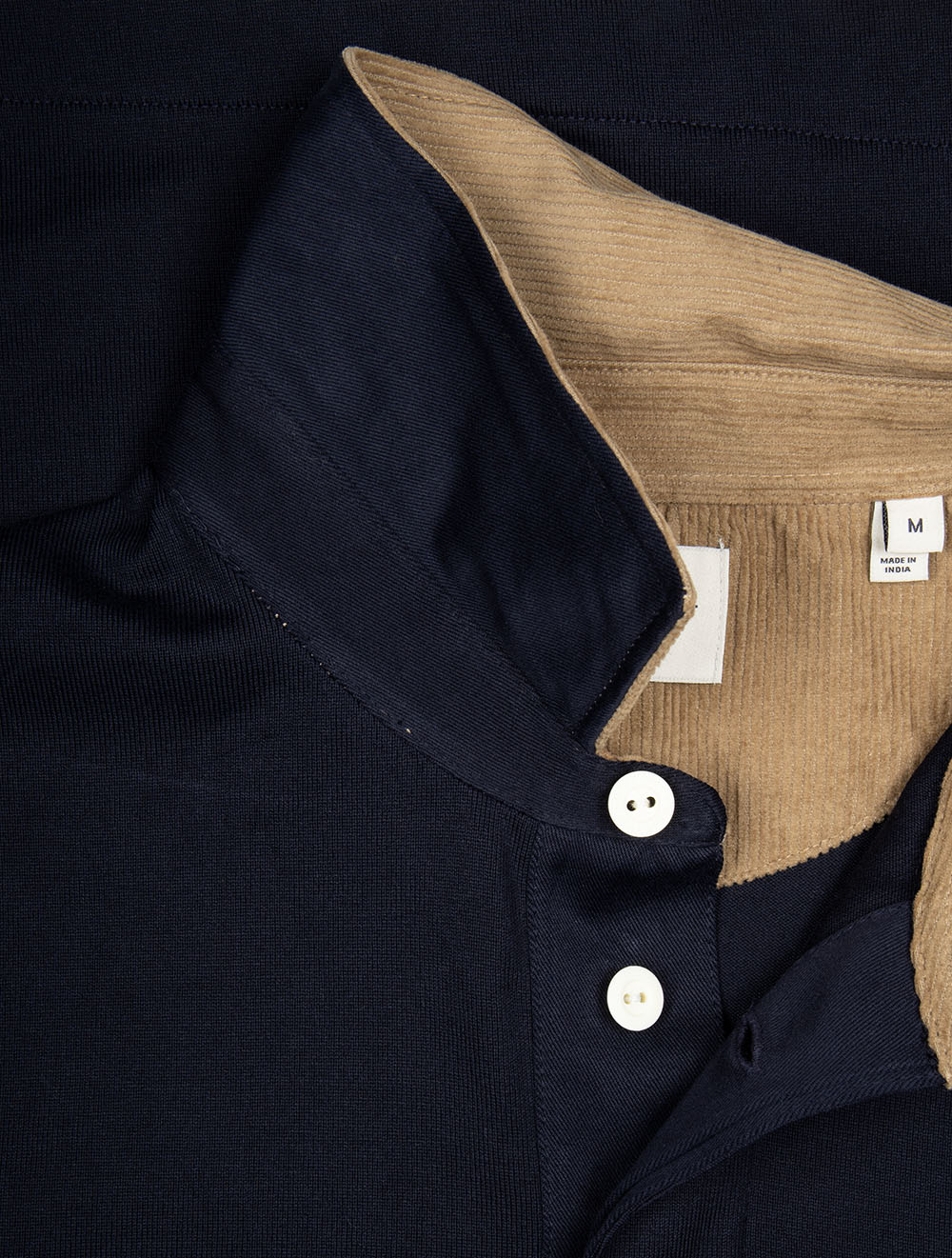 Corduroy Collar Heavy Rugger Evening Blue