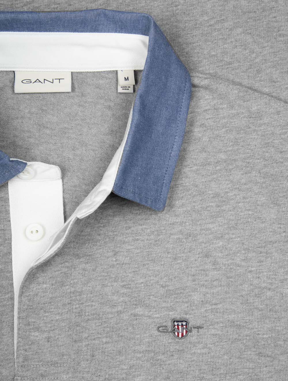 Chambray Collar Heavy Rugger Grey Melange