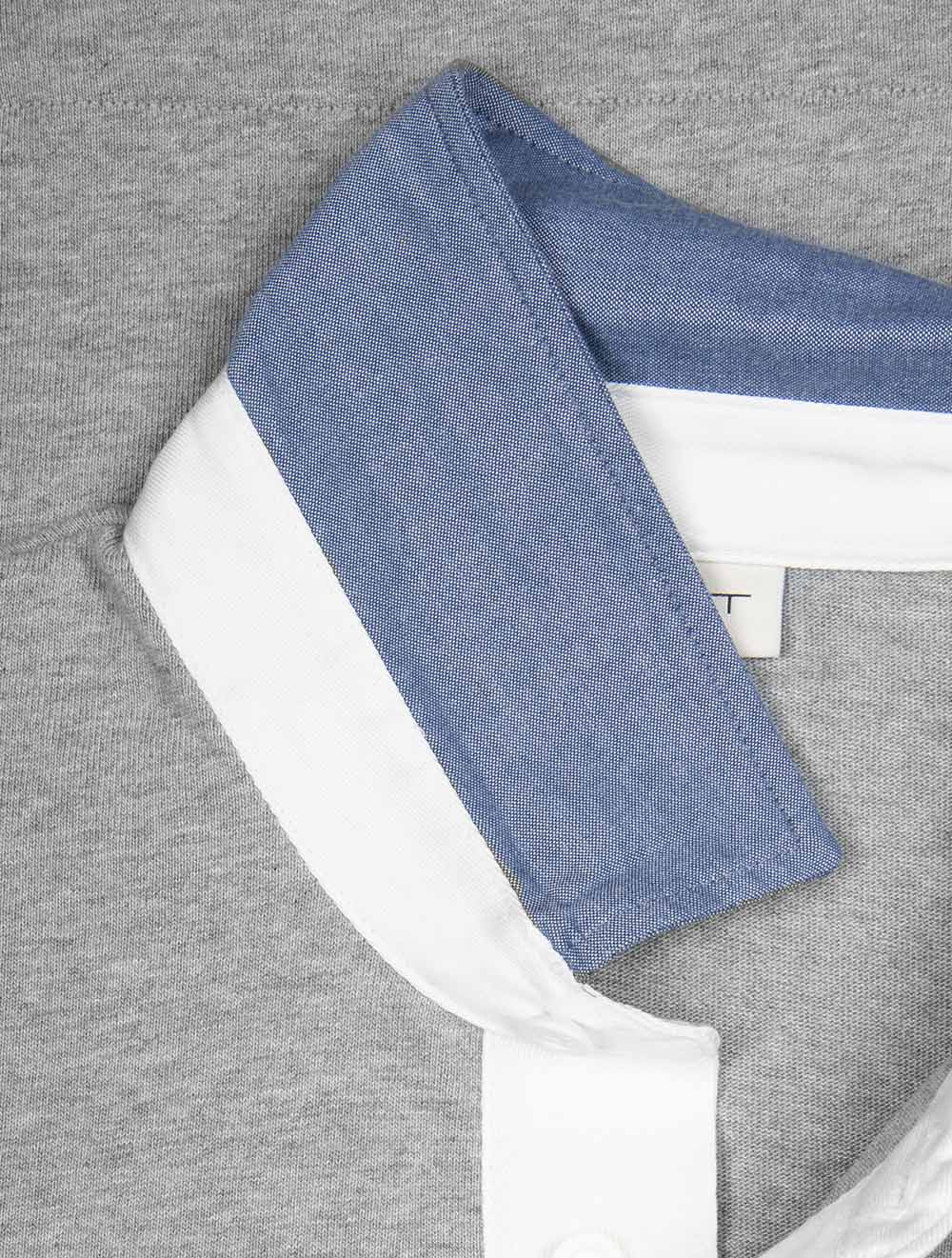 Chambray Collar Heavy Rugger Grey Melange