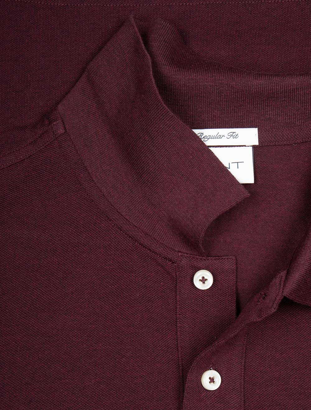 Contrast Piqué Regular Fit Polo Shirt Bordeaux Melange