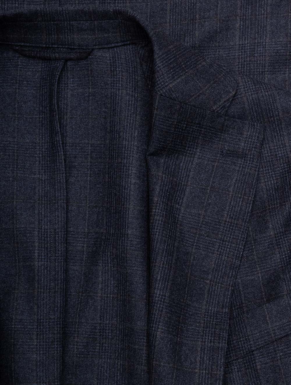 Check Soft Jacket Navy