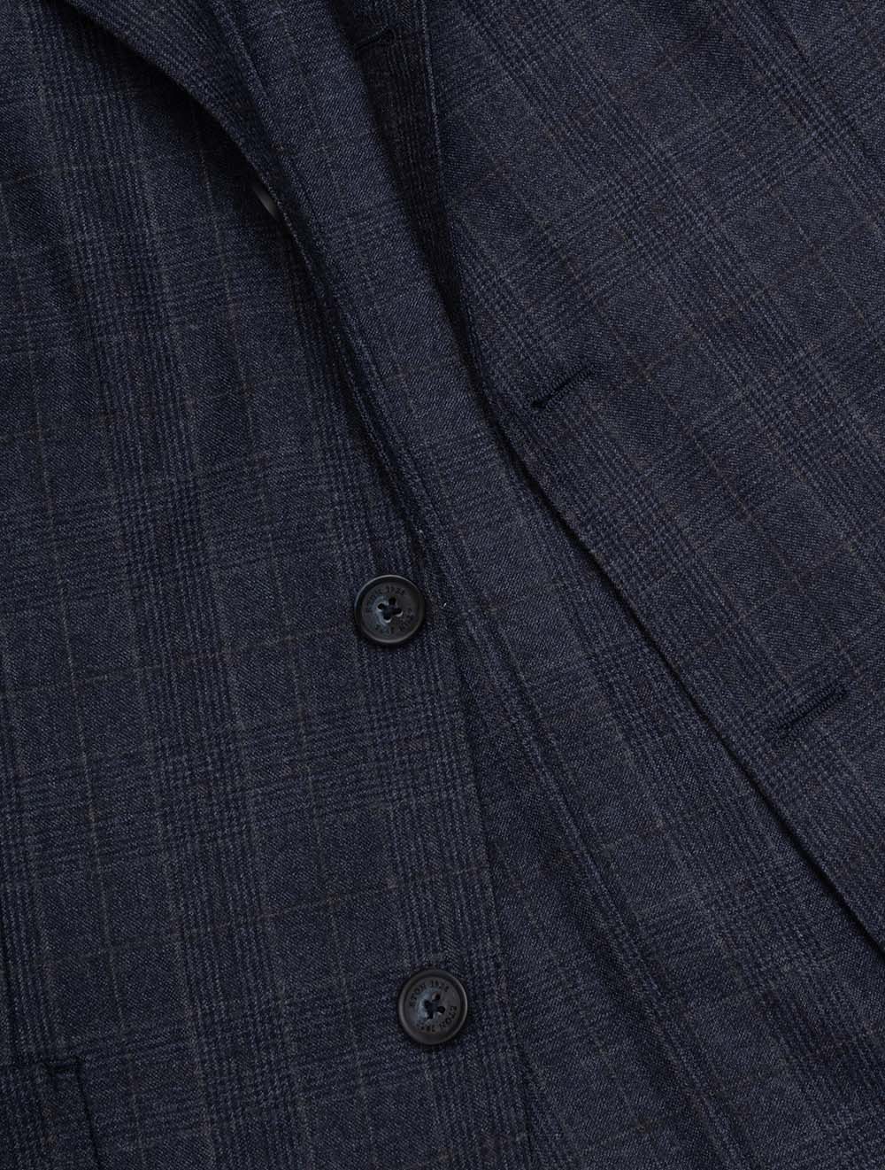 Check Soft Jacket Navy