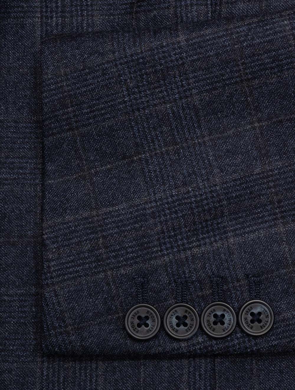 Check Soft Jacket Navy