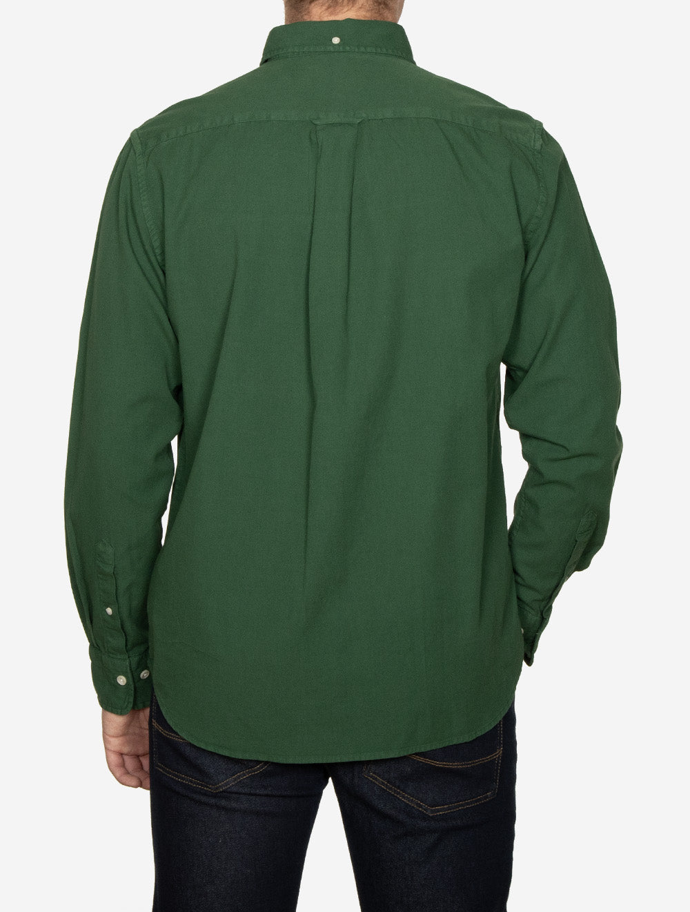 Regular Fit Dyed Twill Shirt Forest Green