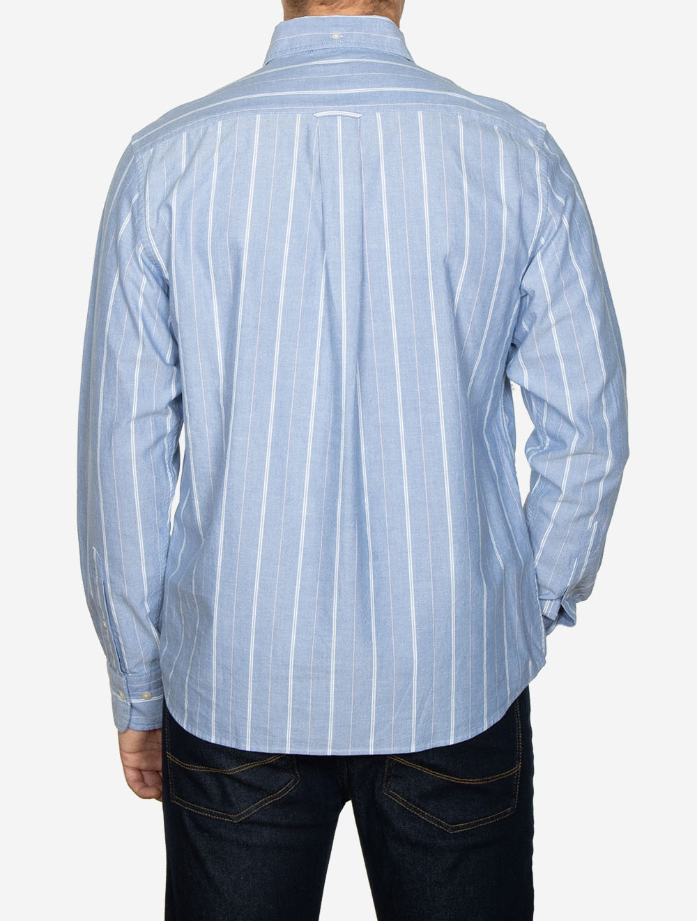 Regular Fit Striped Classic Oxford Shirt Rich Blue