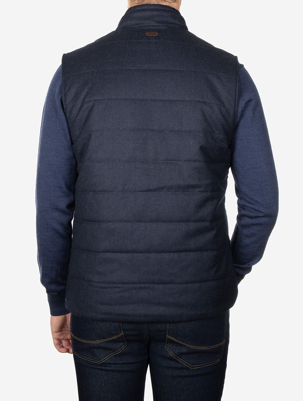 Wool Padded Gilet Navy