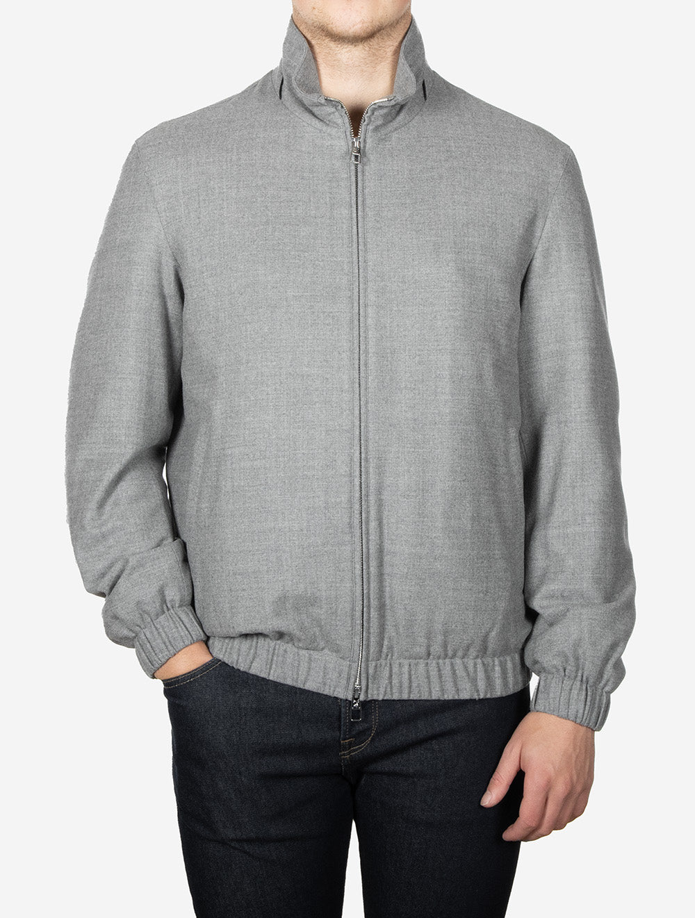 Short Wool Blouson Grey