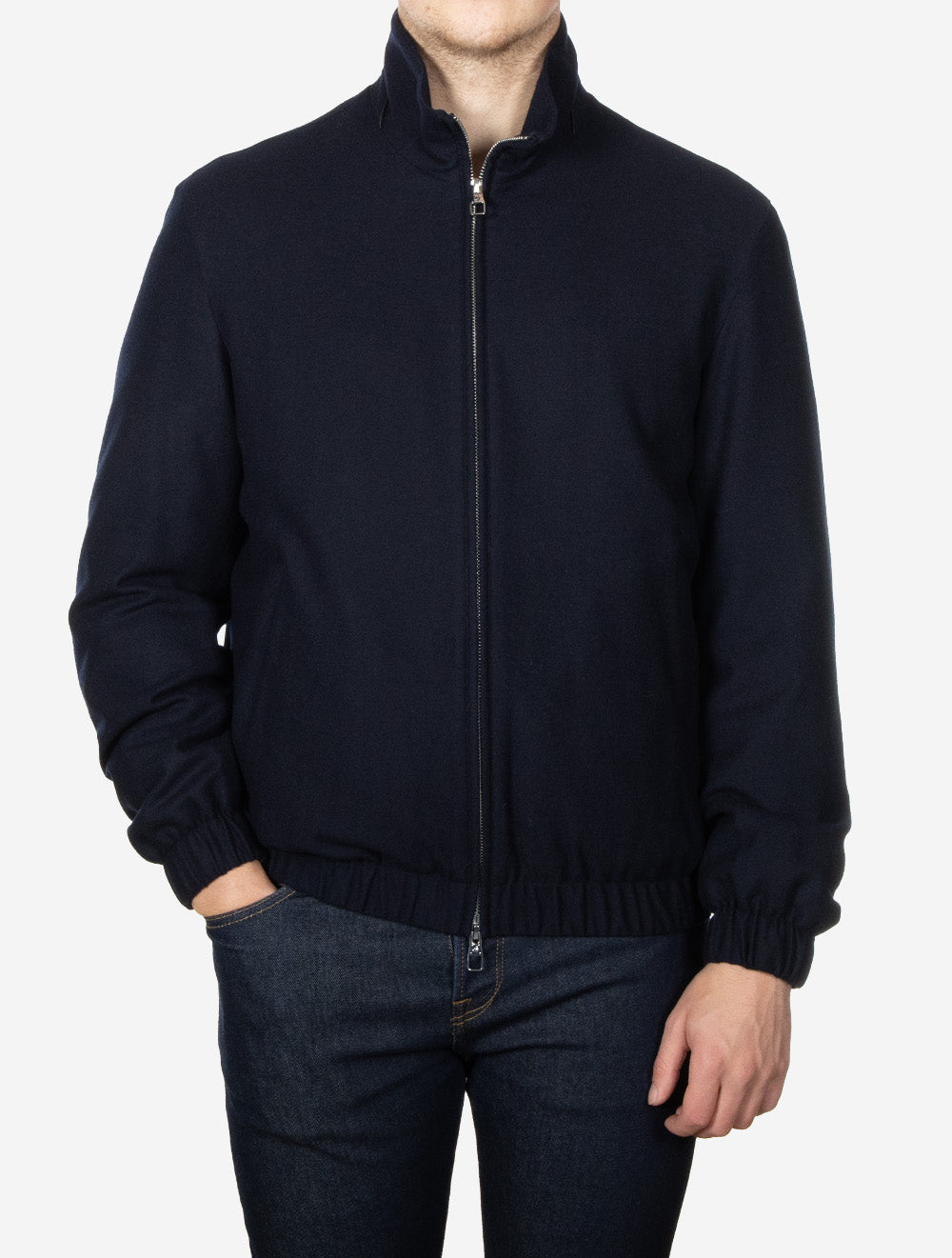 Short Wool Blouson Navy