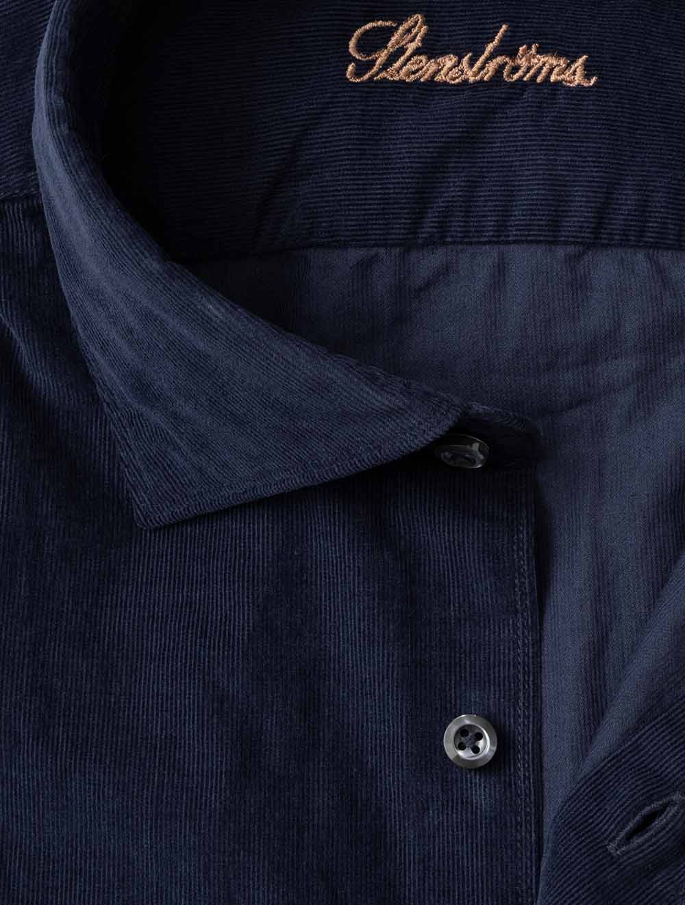 Regular Fine Cord Shirt Navy