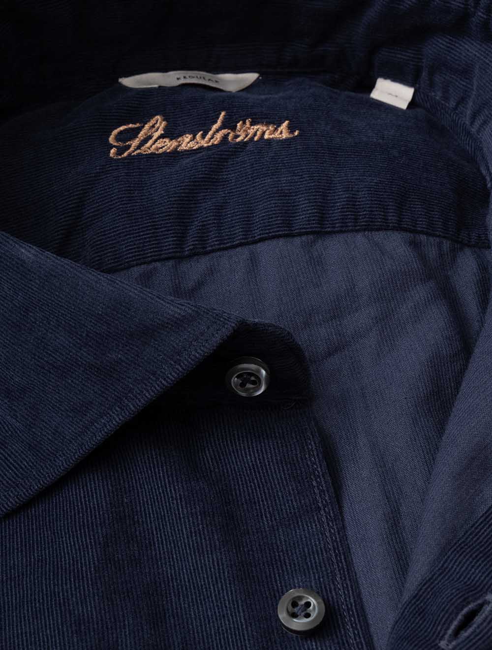 Regular Fine Cord Shirt Navy