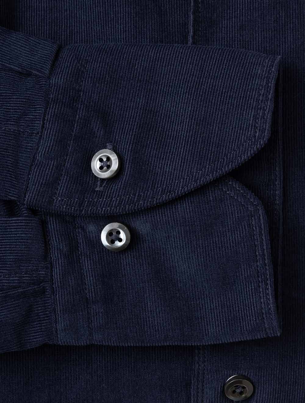 Regular Fine Cord Shirt Navy