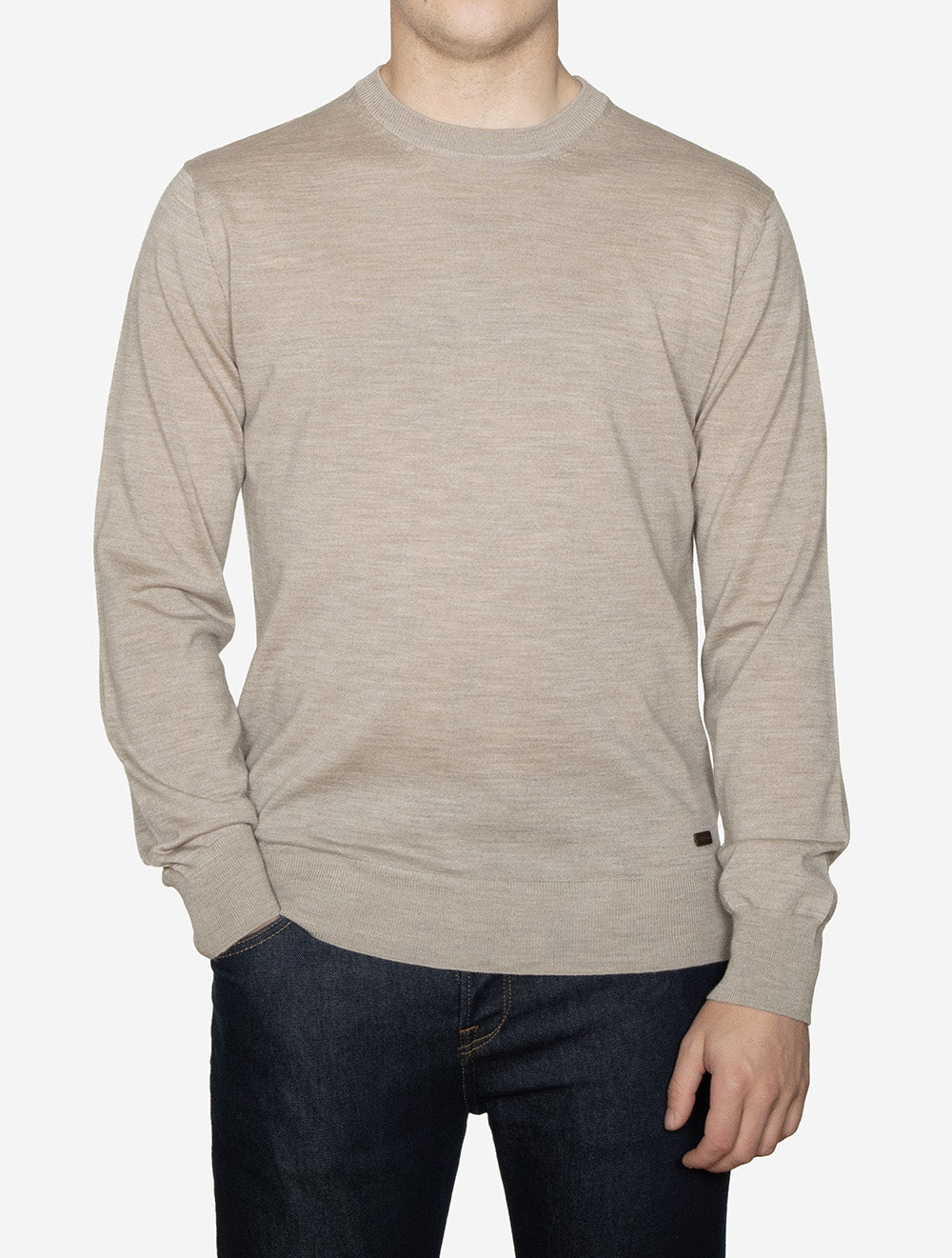 Knit Crew Neck Sand