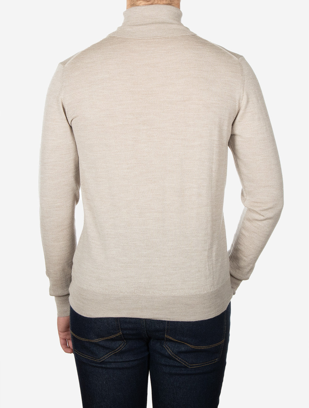 Merino Wool Turtle Neck Beige