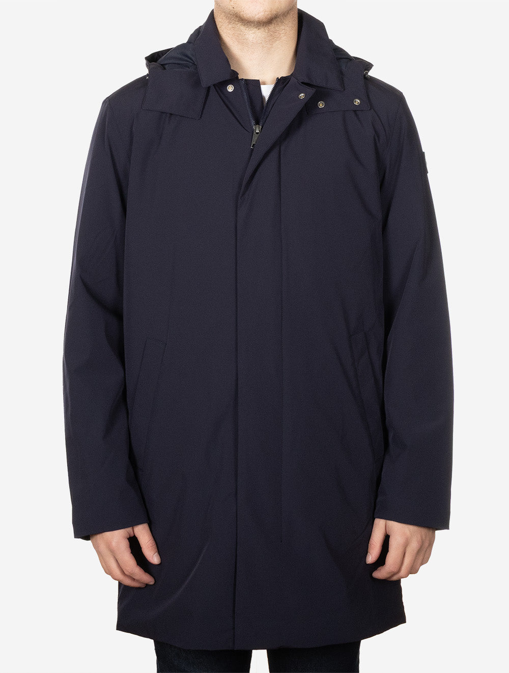 Padded Car Coat Evening Blue