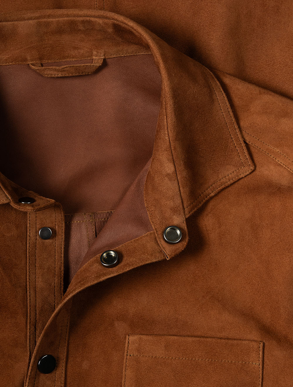 Light Leather Overshirt Sequoia