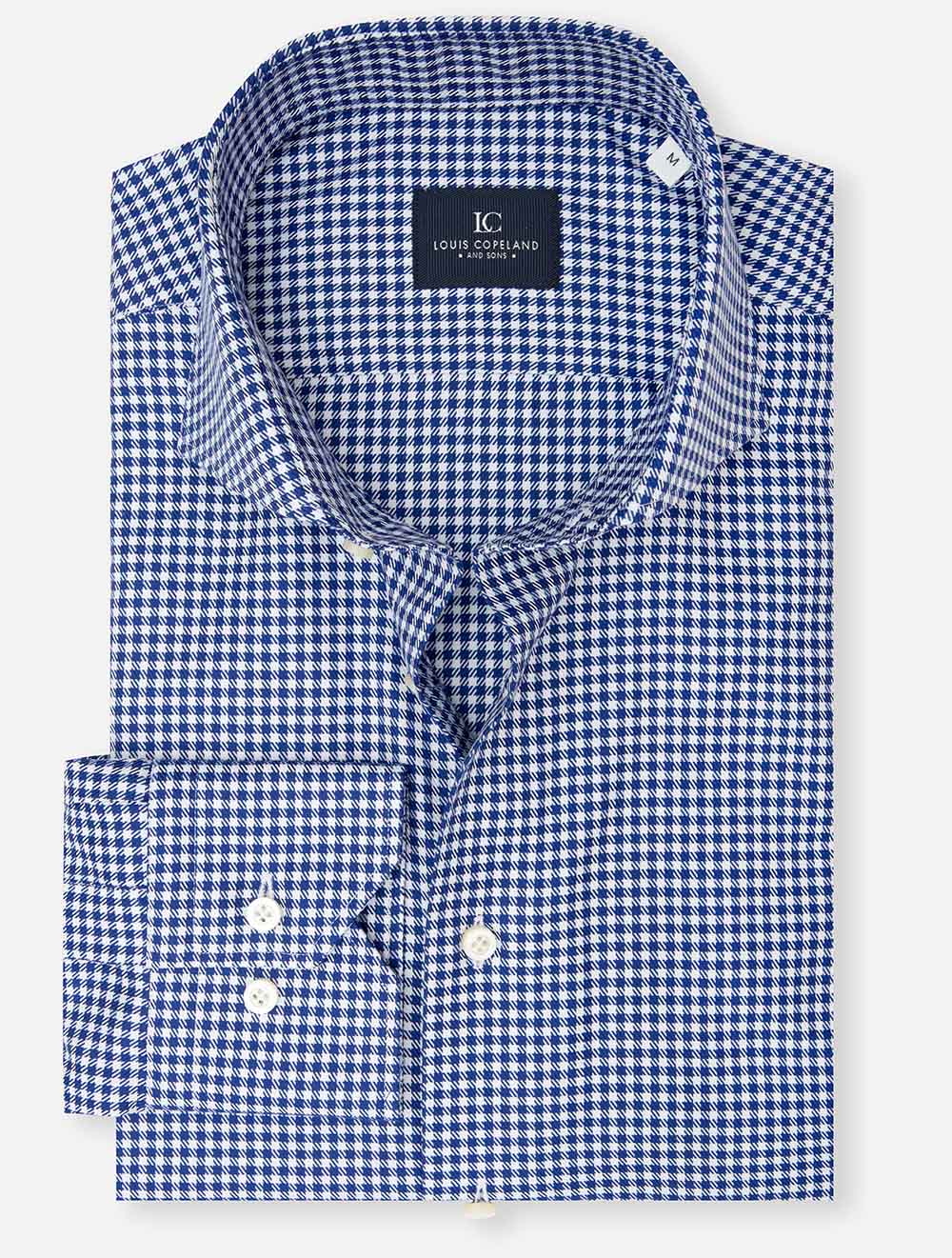 Casual Gingham Check Shirt Navy