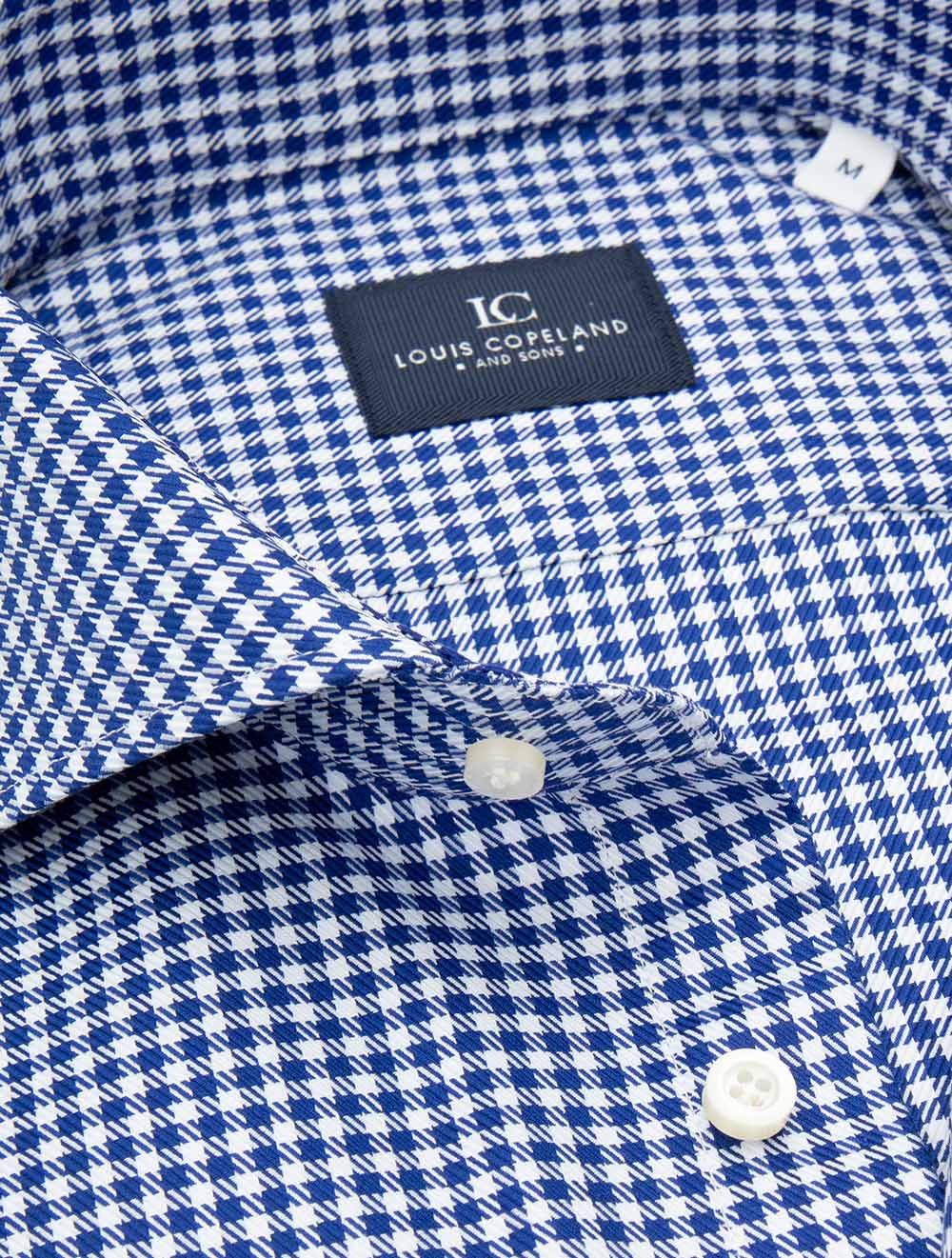 Casual Gingham Check Shirt Navy