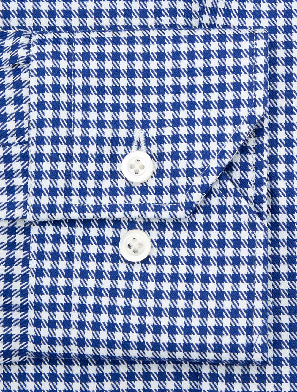 Casual Gingham Check Shirt Navy