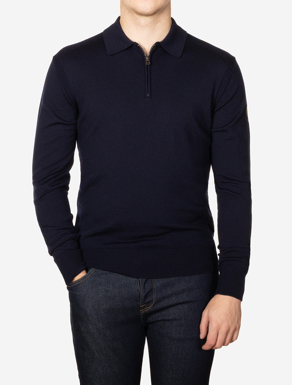 Kyle Long Sleeve Polo Dark Ink