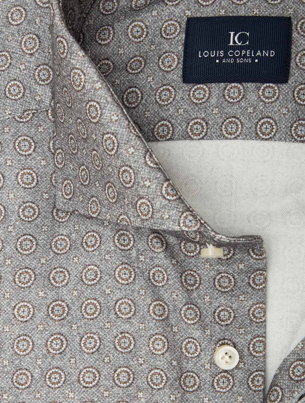 Casual Medallion Pattern Shirt Grey
