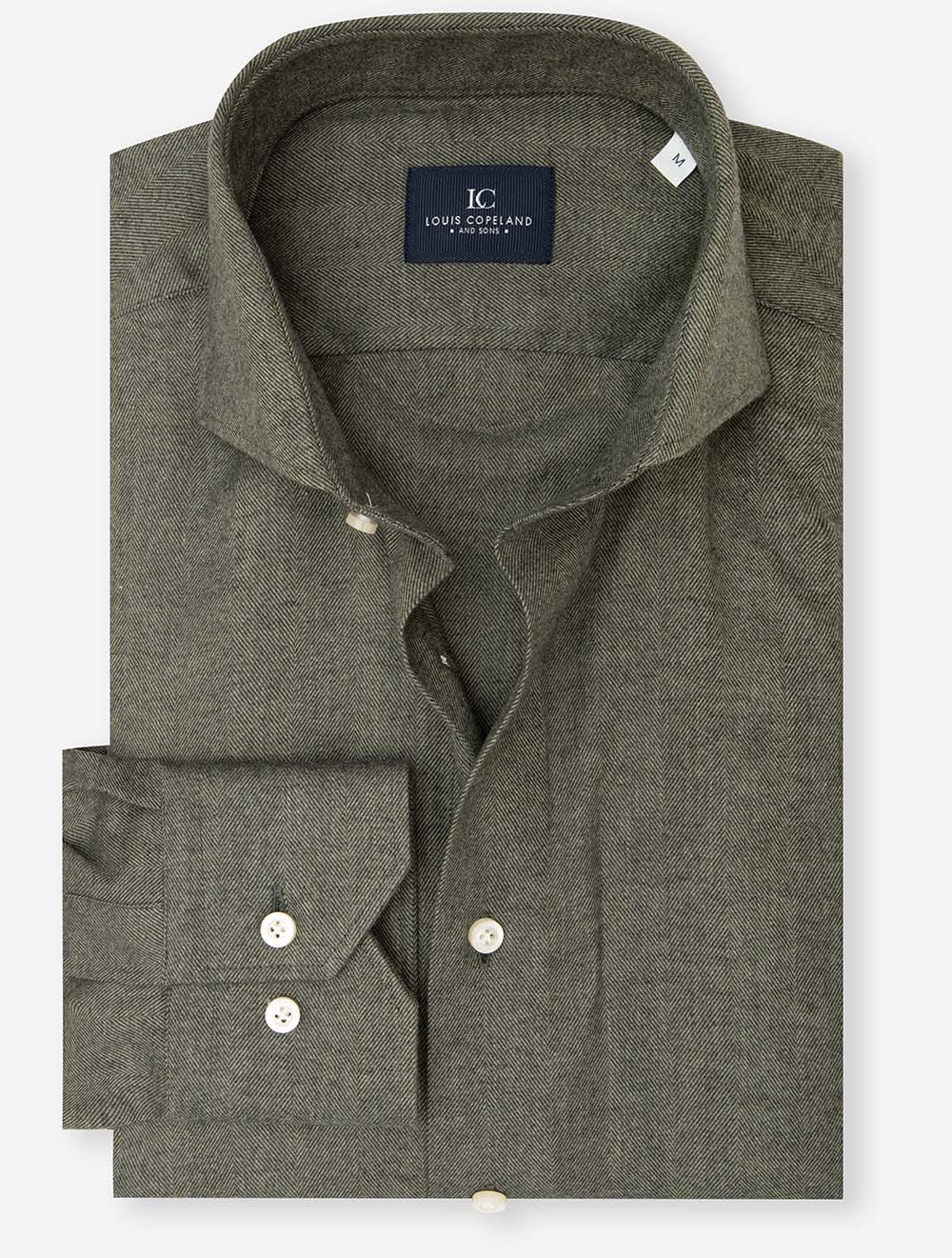 Herringbone Casual Shirt Green