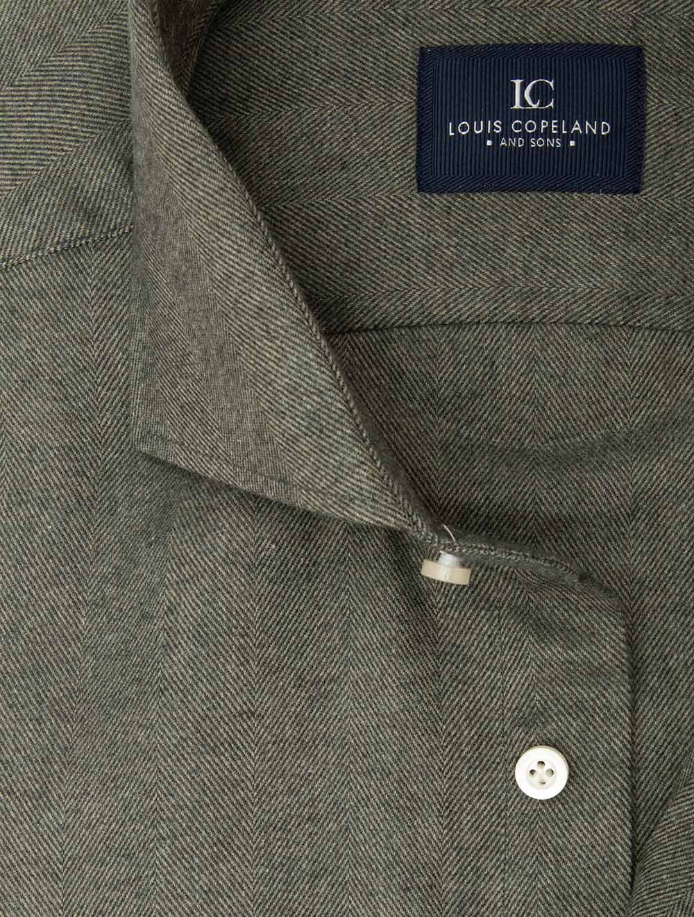 Herringbone Casual Shirt Green