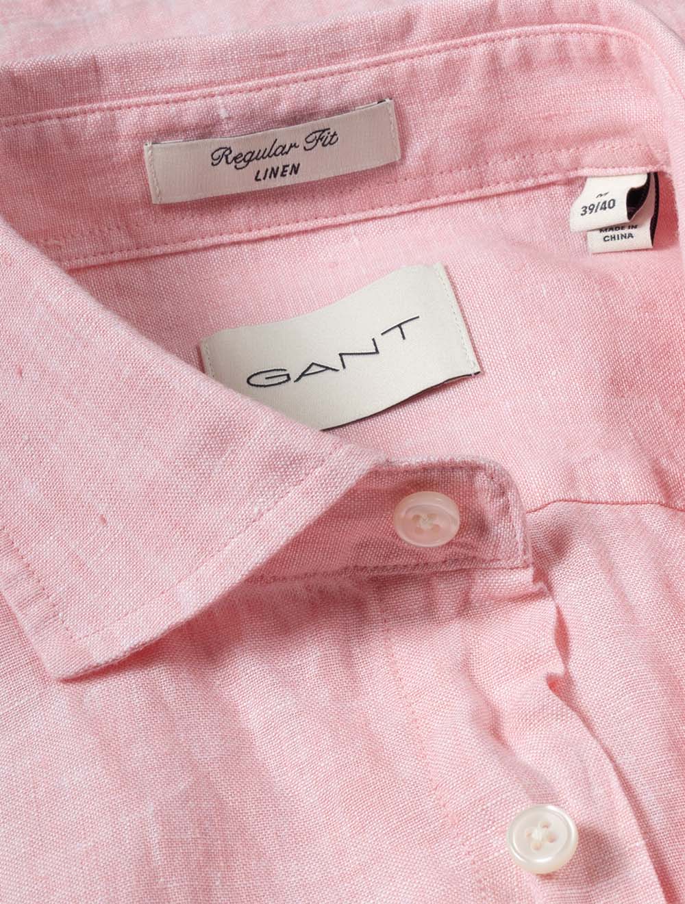 Regular Linen Shirt Pink